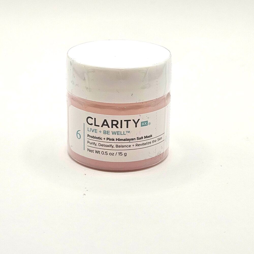 CLARITY RX Live + Be Well Probiotic Pink Himalayan SALT MASK  0.5oz